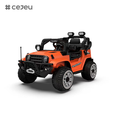 CJ-5399 12V 2-Sitzer Kinder Fahren auf UTV Auto, 4.5AH Elektrofahrzeug Lkw Auto mit 2x550W Motor,Schwarz/Dunkelgrün/Orange