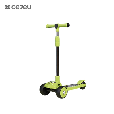 CJ-E300-2, Panda-Muster, mit Lichtern, Musik, Griff kann angepasst werden 68-85cm, Kinder unterschiedlicher Größe können spielen