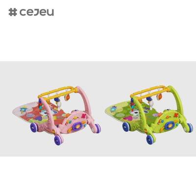 CJ-ABY-368-157A Großhandel 2 in 1 Baby Play Gym Mat mit Pedal Klavier Set Leichtmusik Baby Push Walker Bestes Geschenk Baby Kleinkind Spielzeug