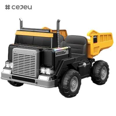 CJ-JJ-8500B 12 V elektrisches Aufsitzauto, Spielzeug für Kinder, Bagger, Kunststoff-Muldenkipper mit großem Sitz, Batterieantrieb