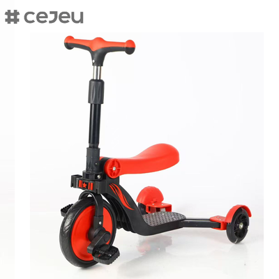 CJ-DDW-113 Großhandel Klappbare 5 in 1 Kinder Kinder Kick Roller 3 Rad Spielzeug Fahrrad Kinder Fuß Roller Kinder Roller für Kinder Kinder 5 in 1