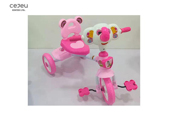 Kinderreitdreirad des Alters-3 lud 25kg rosa Plastik Trike mit blinkendem Pedal