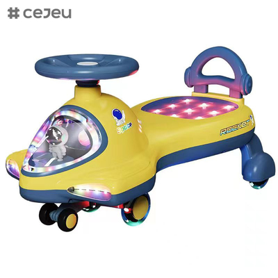 Junge/Mädchen Wiggle Ride On Toy: Sicher, Spaß &amp; einfach zu bedienen, blinkendes PU-Rad, Licht, 2-5 Jahre alt