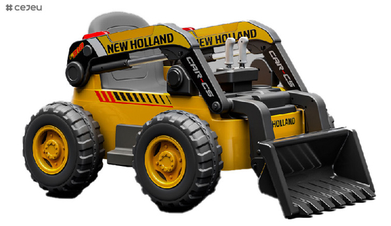 New Holland lizenzierte 12V elektrische Baggerfahrzeug Baufahrzeug mit Fernbedienung, verstellbarer Eimer