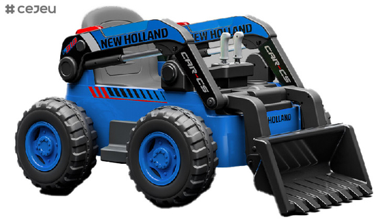 New Holland lizenzierte 12V elektrische Baggerfahrzeug Baufahrzeug mit Fernbedienung, verstellbarer Eimer