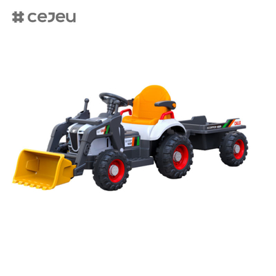 Kunststofffahrt auf Traktor/Musik/Frühbildung Licht/Mit manueller Schubmaschine/Zugbehälter/Mit manueller Hintergräberin
