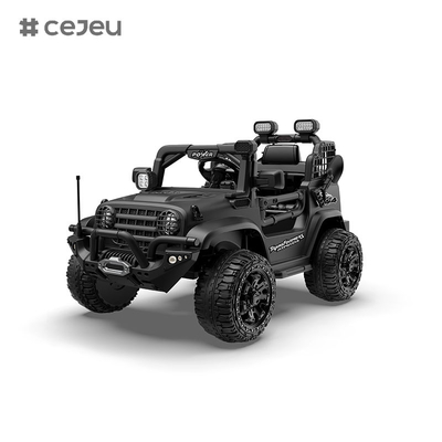 CJ-5399 12V 2-Sitzer Kinder Fahren auf UTV Auto, 4.5AH Elektrofahrzeug Lkw Auto mit 2x550W Motor,Schwarz/Dunkelgrün/Orange