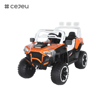CJ-6187 12V 2-Sitzer Kinder Fahren auf UTV Auto, 4.5AH Elektrofahrzeug Lkw Auto mit 2x390W Motor,USB,MP3, Musik, Bluetooth
