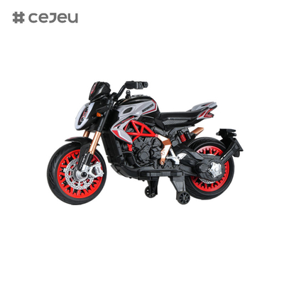 CJ-800RC Kinder Fahren auf Motorrad 3 Räder 12V Batteriebetriebene elektrische Spielzeug-Power-Bike,4.5 Batterie, Einantrieb 550