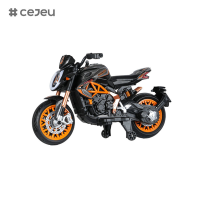 CJ-800RC Kinder Fahren auf Motorrad 3 Räder 12V Batteriebetriebene elektrische Spielzeug-Power-Bike,4.5 Batterie, Einantrieb 550