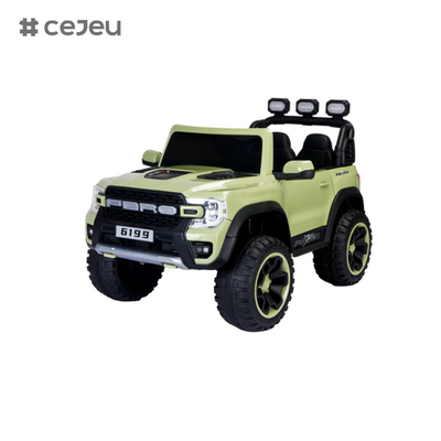 Kintex elektrische Fahrt auf Spielzeug, batteriebetriebene Fahrt auf Jeep, Fernbedienung, LED-Leuchten, Bluetooth-Musik,12v