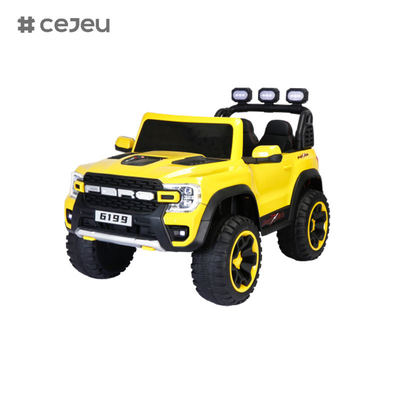 Kintex elektrische Fahrt auf Spielzeug, batteriebetriebene Fahrt auf Jeep, Fernbedienung, LED-Leuchten, Bluetooth-Musik,12v