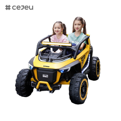 CJ-8809 Kids Sitze Fahren auf UTV Auto, mit 12V7AH*1 4x390 Motor,2.4G RC, Ledersitz, Musik, LED, Bluetooth, USB