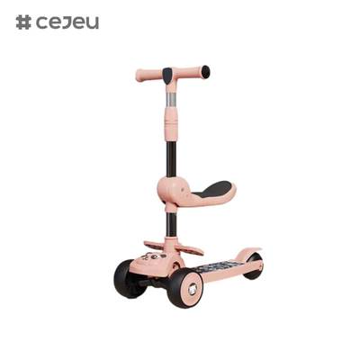 CJ-E300-8, mit Sitzkissen, Lichter, Musik, Griff kann angepasst werden 68-85cm, Kinder unterschiedlicher Größe können spielen