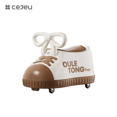 CJ-600, Schuhform, 48*27*34 Größe,Musik/Stille Universalrad/große Lagerkiste/Sitzplatz vergrößern/Anti-Tilt-Design