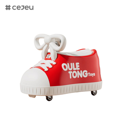CJ-600, Schuhform, 48*27*34 Größe,Musik/Stille Universalrad/große Lagerkiste/Sitzplatz vergrößern/Anti-Tilt-Design