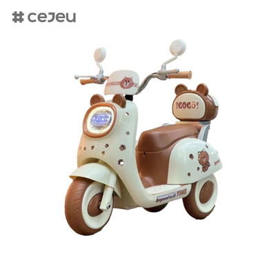 CJ-BBF-318 Elektromotorräder, Kaffee Rosa Weiß.6V4*1/380*1/Ein Klickstart/Musik/Geschichte Frühkindheit/LED