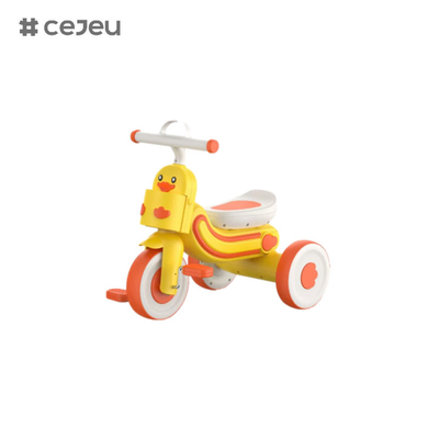 CJ-608, mit Licht/Musik/Drei Räder, drei Farben, Gelb/Blau/Pink, Entenform Dreiräder, Produktgröße 60*30*49cm