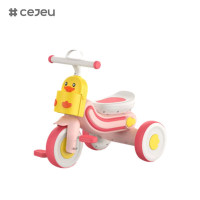 CJ-608, mit Licht/Musik/Drei Räder, drei Farben, Gelb/Blau/Pink, Entenform Dreiräder, Produktgröße 60*30*49cm