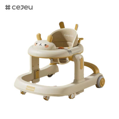 CJ-928, Babywalker, Orange Grey Coffee, Musik/Lichter 6 Höhenregler, Produkt Größe: 58*59*73cm, Ein Klick faltbar