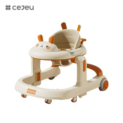 CJ-928, Babywalker, Orange Grey Coffee, Musik/Lichter 6 Höhenregler, Produkt Größe: 58*59*73cm, Ein Klick faltbar