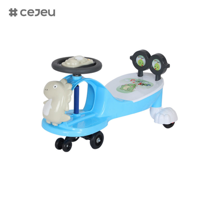 WLF-9666 Sicheres gesundes kreatives Design Arbeitskräfte Kunststoff Fahrradträger Babyspielzeug Kinder Schwingwagen,mit Musik/Seil