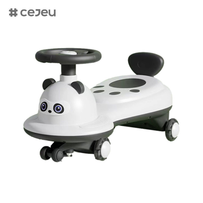 Kinder-Twist-Auto 2-6 Jahre alt Baby Universal-Yo-Auto, Panda-Form, kann sitzen und gleiten, leise Blitzrad Anti-Rollove