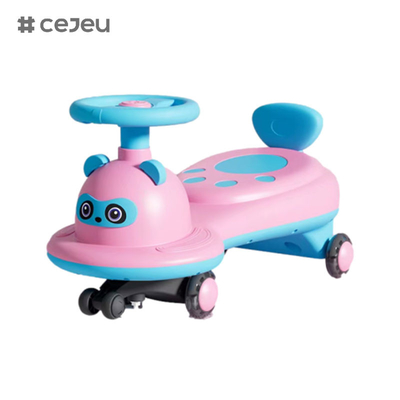 Kinder-Twist-Auto 2-6 Jahre alt Baby Universal-Yo-Auto, Panda-Form, kann sitzen und gleiten, leise Blitzrad Anti-Rollove