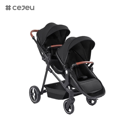 CJ-PSD-S600T Neues Design Klappbare Abnehmbare Doppel-Kinderwagen Zwillingswagen für 0-3 Jahre alte Babys