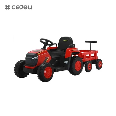 CJ-DLS-X18 Kinder Elektro-Traktor Spielzeug-Auto Doppelmotor 12V-Batterie angetrieben Plastikfahrt auf Spielzeug-Auto mit Musik LED-Licht
