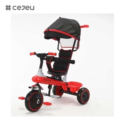CJ-XSS-NW820 Fancy Kids Dreirad mit Pedal Ersatzteile für die Spaßfahrt des Jugendlichen mit Regenschirm 4 in 1 Dreirad Kinder