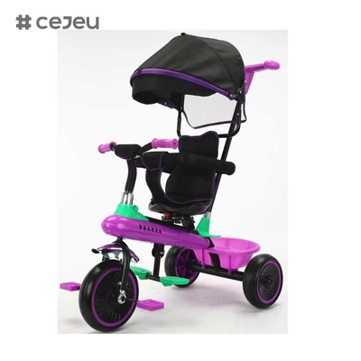 CJ-XSS-NW820 Fancy Kids Dreirad mit Pedal Ersatzteile für die Spaßfahrt des Jugendlichen mit Regenschirm 4 in 1 Dreirad Kinder