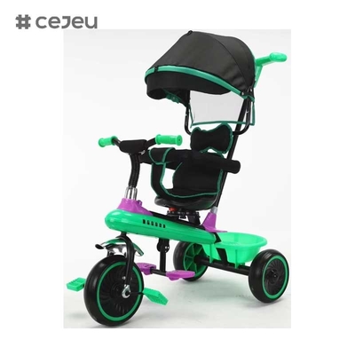 CJ-XSS-NW820 Fancy Kids Dreirad mit Pedal Ersatzteile für die Spaßfahrt des Jugendlichen mit Regenschirm 4 in 1 Dreirad Kinder