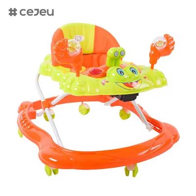 CJ-BLM-903 2022 Smart Light Musical Baby Walker Chair Kind Plastikaktivität Speisen und Füttern Walker mit Rollen Sitz und Spielzeug