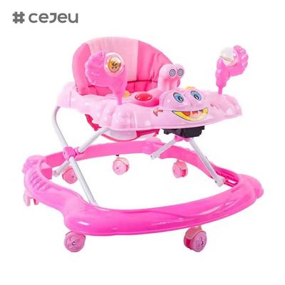 CJ-BLM-903 2022 Smart Light Musical Baby Walker Chair Kind Plastikaktivität Speisen und Füttern Walker mit Rollen Sitz und Spielzeug
