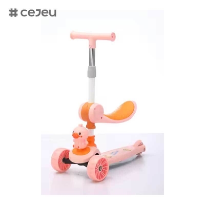 CJ-YCJ-LKB-801 4-in-1 Kinderdreirad Pedal Fahrzeuge für 1-4 Jährige Schieben Rutschen Fahren Spielzeug Laufrad Baby Walker Kinderwagen