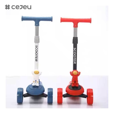 CJ-YLKB-808 2025 Heiß verkaufter kleiner Astronaut Elektroroller für Kinder Drei PU-Radlicht und Musik Sprunghaftes und billiges Tanzprodukt