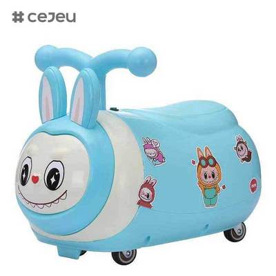 CJ-SL-616 Niedliches elektrisches Indoor-Spielzeugauto für Kinder, Lenkrad aus Kunststoff, Schaukelautos mit Schiebefunktion