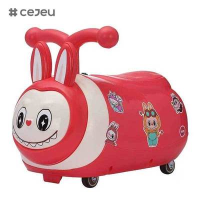 CJ-SL-616 Niedliches elektrisches Indoor-Spielzeugauto für Kinder, Lenkrad aus Kunststoff, Schaukelautos mit Schiebefunktion