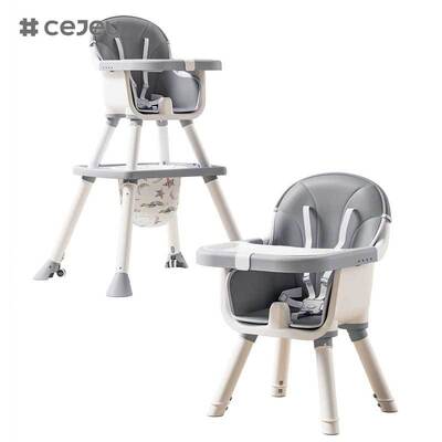 CJ-PM-028 Fütterungs-Esszimmerstuhl, höhenverstellbarer Sicherheitsgurt, weicher Baby-Multifunktions-Klappkindersitz, Babystuhl