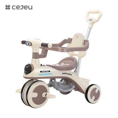 CJ-YT-528 Großhandel Neues Langlebiges Kinderdreirad Fahrräder Baby-Stroller Schubgriff Sonnenschirm Kleinkind Reiten Spielzeug Kinderträger Innenraum