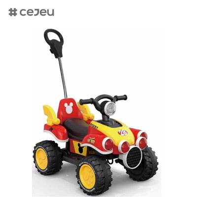 CJ-FLBB-712 2 bis 4 Jahre Baby-Kind Fahrt auf Push-Pedal-Auto mit Schiebe-Batterie angetrieben Musik für Kinder