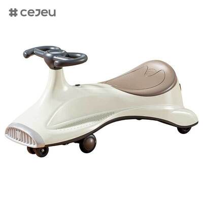 CJ-SL-V8 Drehbares Schaukelfahrrad für Kinder von 25–36 Monaten, Kunststoff-Vierrad, geräuschloser Überschlagschutz für Jungen und Mädchen, Kinderwagen
