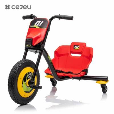 CJ-AHL027 Kunststoffsitze 2-7 Jahre batteriebetriebenes Pedal-Drift-Fahrzeug für draußen, Hinterräder & Drehung